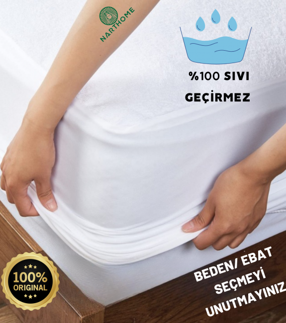 %100 Micro Kumaş Full Kenar Sıvı Geçirmez Fitted Yatak Koruyucu Çarşaf Yatak Alezi 9 Farklı Ebat