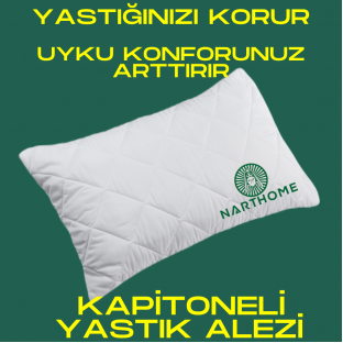 NART HOME  10 ADET KAPİTONELİ YASTIK ALEZİ YASTIK KORUYUCU YASTIK KILIFI PAMUKLU KUMAŞ-BEYAZ-50 x 70