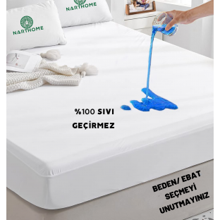 Nart Home %100 Micro Kumaş  Full Kenar  Sıvı Geçirmez Fitted Yatak Koruyucu Çarşaf  Yatak Alezi MFSG--150 x 200